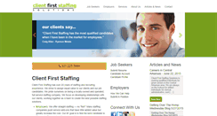 Desktop Screenshot of clientfirststaffing.com