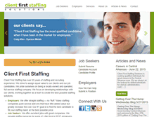 Tablet Screenshot of clientfirststaffing.com